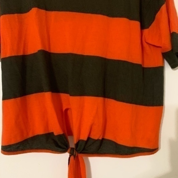 Autumn Cashmere Orange & Gray T-Shirt Size Small - Picture 3 of 5